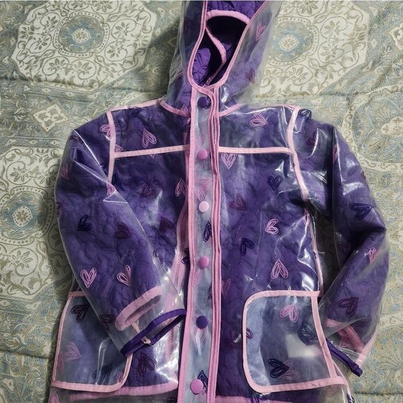 Girl's 4-5years Lot of 7 Pieces Raincoat, Coat, 2 L/slvT-shirts,Sweater, 2Pants - Picture 2 of 16